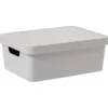 Boîte de rangement avec couvercle grise 11 L