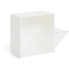 Boîte de rangement blanche avec ouverture frontale transparente 8,5x8,5cm