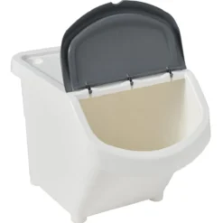 Boîte de rangement blanche avec couvercle 20L