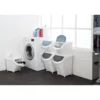 Boîte de rangement blanche avec couvercle 40L