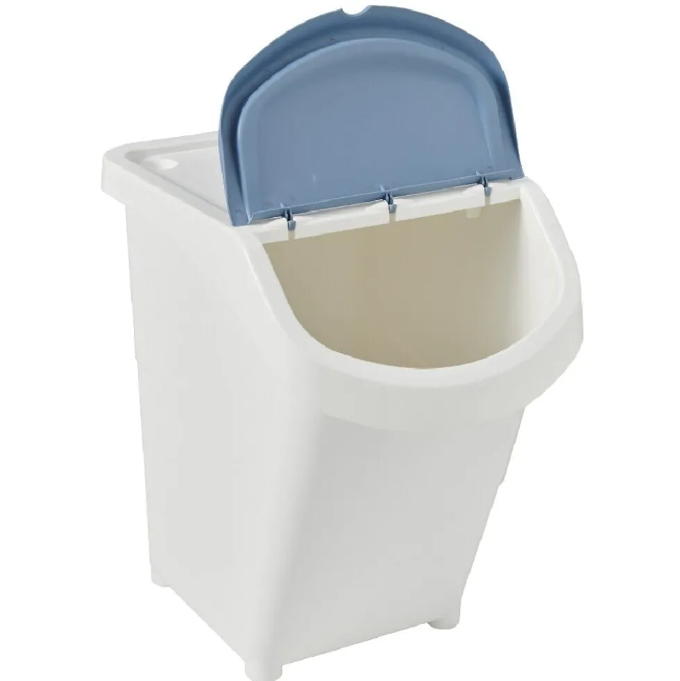 Boîte de rangement blanche avec couvercle 40L