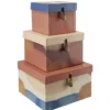 Boîte de rangement carrée déco x3