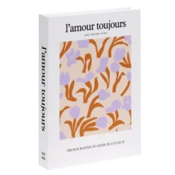 Boîte de rangement forme livre thème floral 18x25cm (2 modèles)