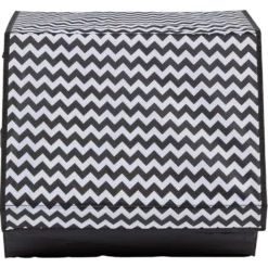 Boîte de rangement à ouverture frontale motif chevron H35 cm