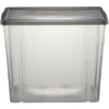 Boîte de rangement ransparente avec couvercle gris 82L