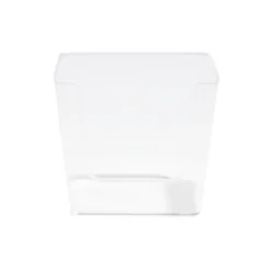 Boîte de rangement salle de bain plastique transparent 16,5x16,5xH14,5 cm
