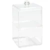 Boîte de rangement salle de bain 2 compartiments 9,3x9,3xH15,5cm