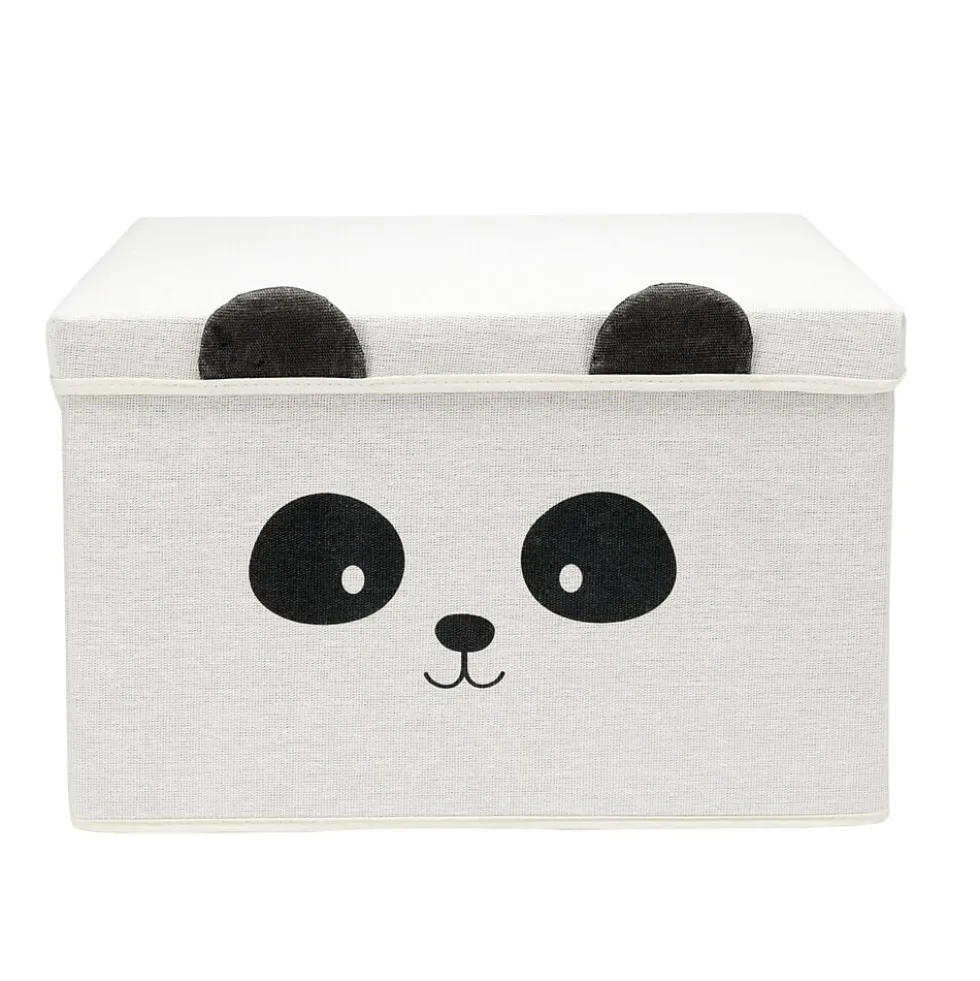 Boîte de rangement tissu motif panda 40x30xH25cm