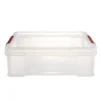 Boîte de rangement transparent avec fermeture à clips 9L