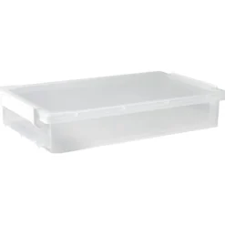 Boîte de rangement transparente A4 fermeture clip 4L