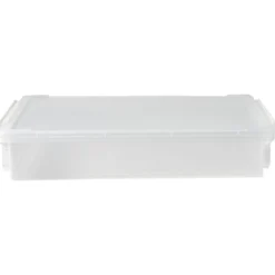 Boîte de rangement transparente A4 fermeture clip 4L