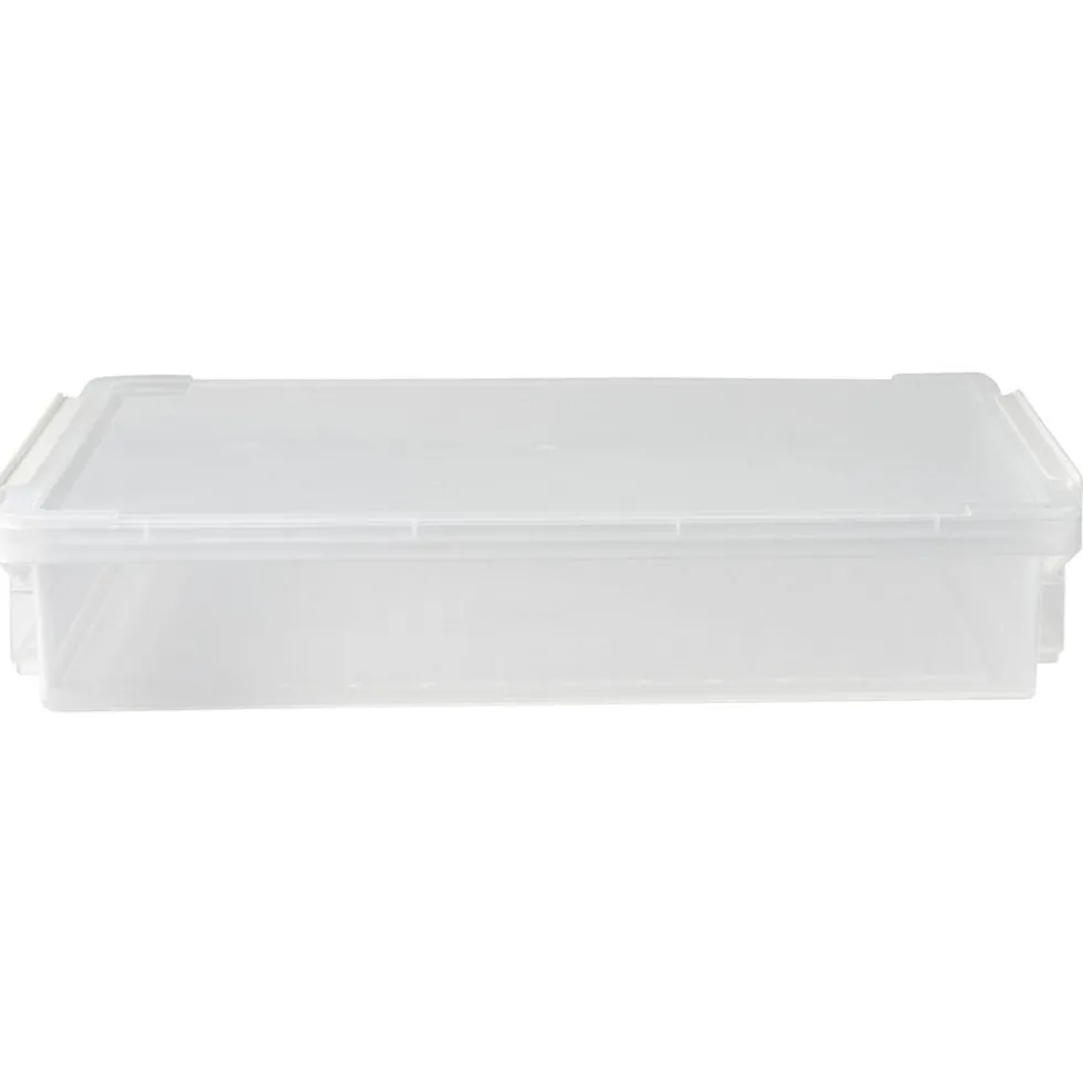 Boîte de rangement transparente A4 fermeture clip 4L