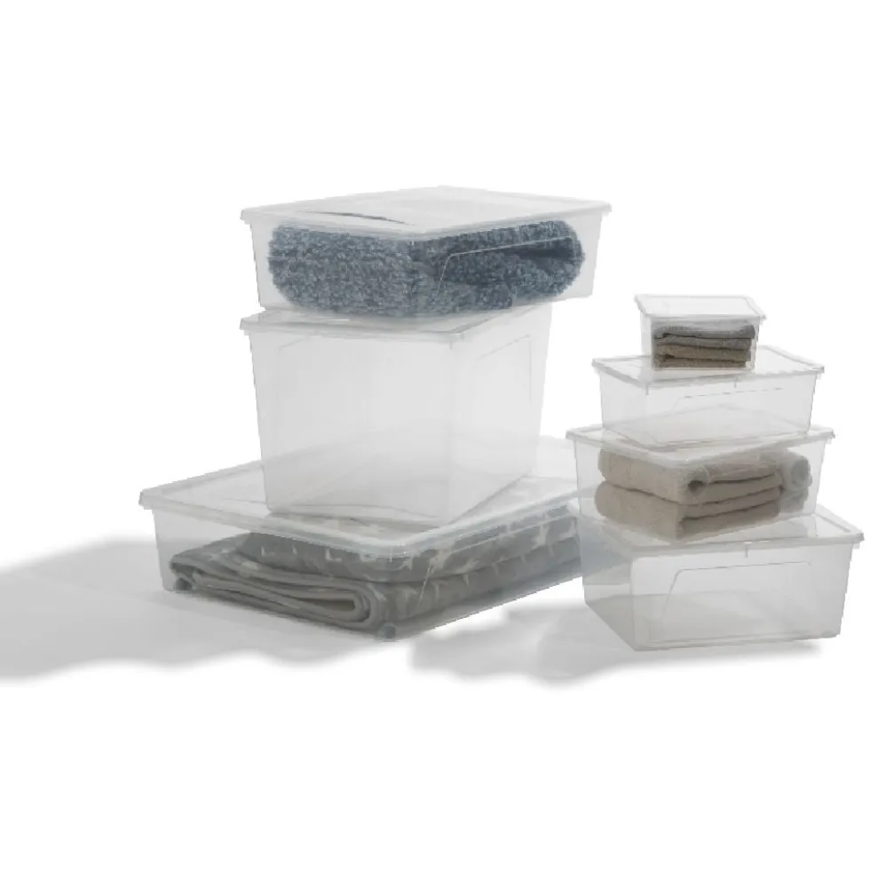Boîte de rangement transparente 10 L
