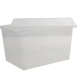 Boîte de rangement transparente 46 L