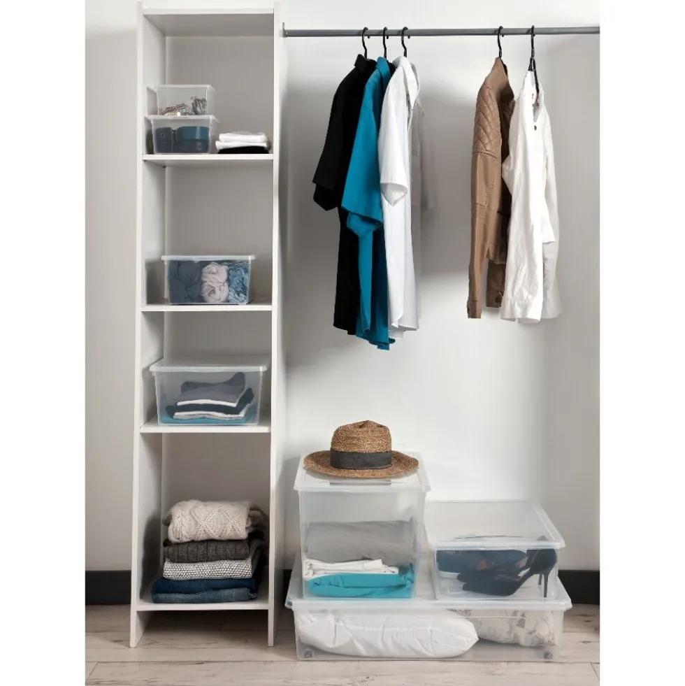 Boîte de rangement transparente 22 L