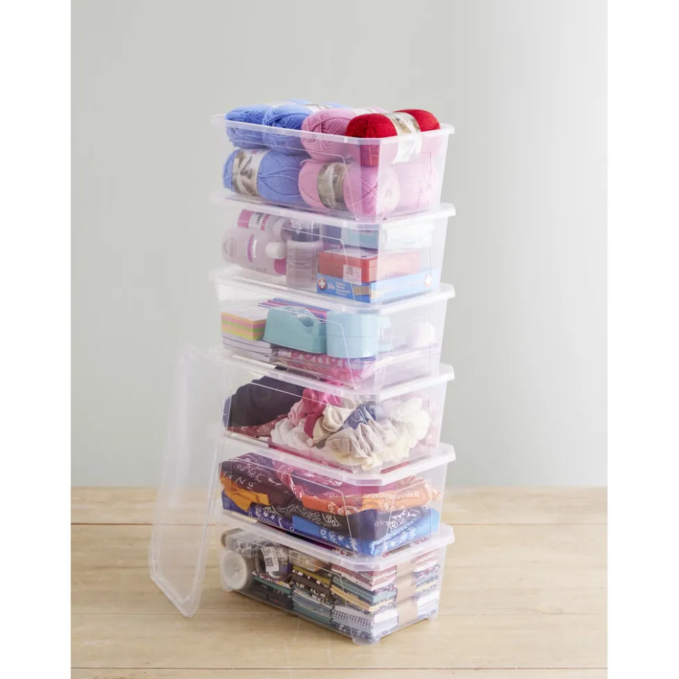 Boîte 6L plastique transparent x6