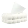 Boîte à mouchoirs décorative forme bubble dolomite blanche 25,5x13,5xH9cm
