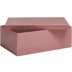 Boîte papier rouge rouille 40x26,5x13cm