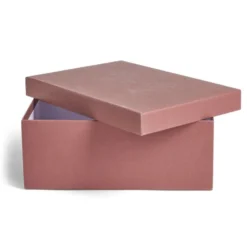 Boîte papier rouge rouille 44x31x15cm