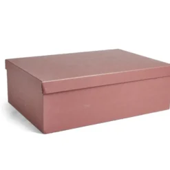 Boîte papier rouge rouille 32x21x11cm