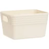 Boîte plastique beige 14x11xH8,5cm
