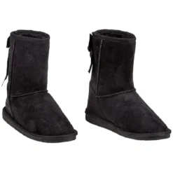 Botte pour enfant fourrée avec un noeud noir brodé à l'arrière T34/35