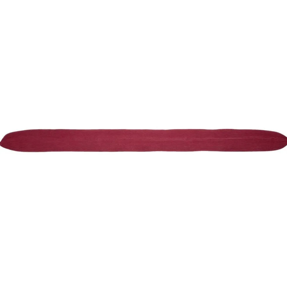 Boudin de porte côtelé polyester couleur unie Ø10x90cm (3 modèles)
