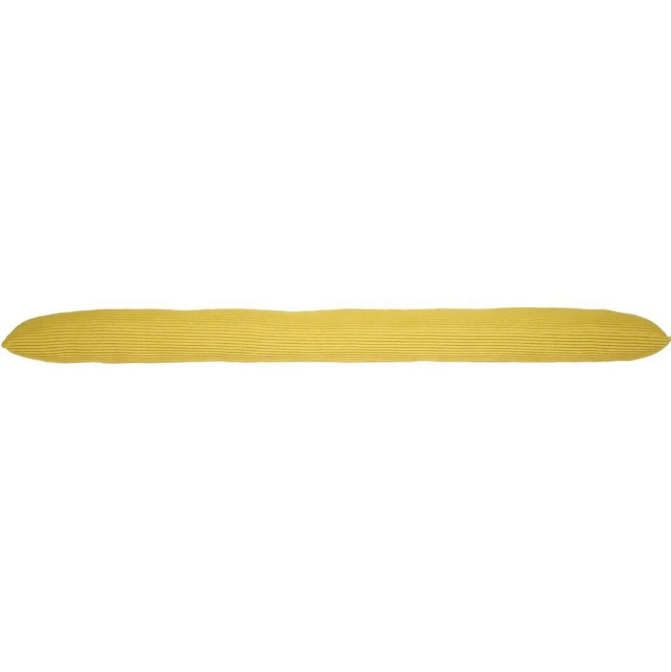 Boudin de porte côtelé polyester couleur unie Ø10x90cm (3 modèles)