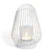 Bougeoir blanc Ø12xH17,5cm