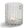 Bougeoir bubble gris Ø7,8cm