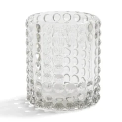 Bougeoir bubble gris Ø7,8cm