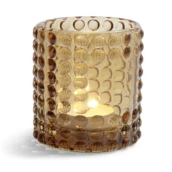Bougeoir bubble marron Ø7,8cm