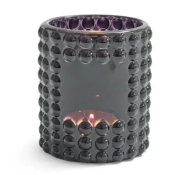 Bougeoir bubble noir Ø7,8cm