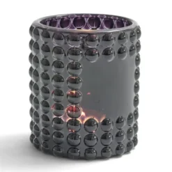Bougeoir bubble noir Ø7,8cm