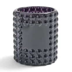 Bougeoir bubble noir Ø7,8cm