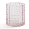 Bougeoir bubble rose clair Ø7,8cm