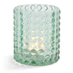 Bougeoir bubble vert Ø7,8cm