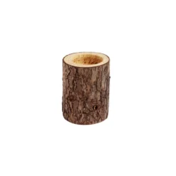 Bougeoir écorce de bois Ø6xH8cm