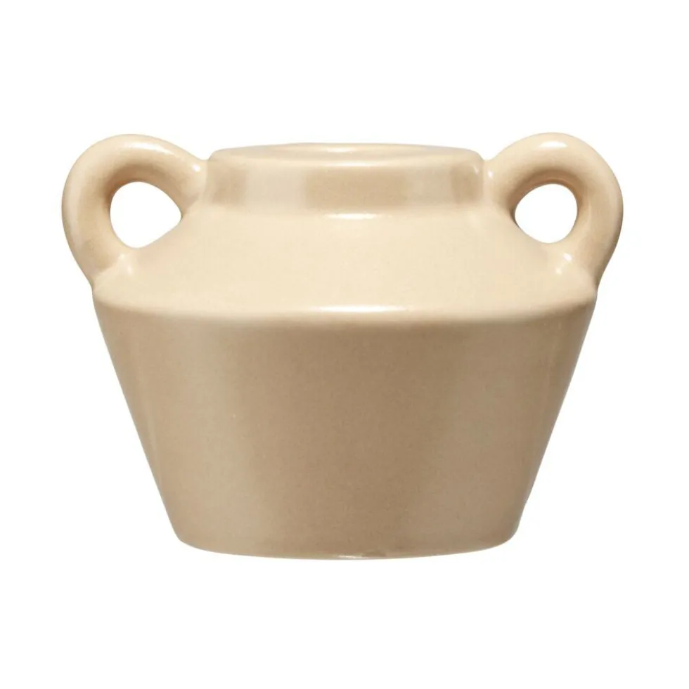 Bougeoir céramique x3 forme amphore Ø8xH6cm
