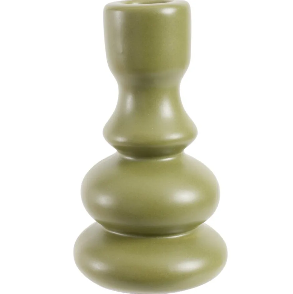 Bougeoir en céramique Ø7,5xH12,5cm (3 modèles)