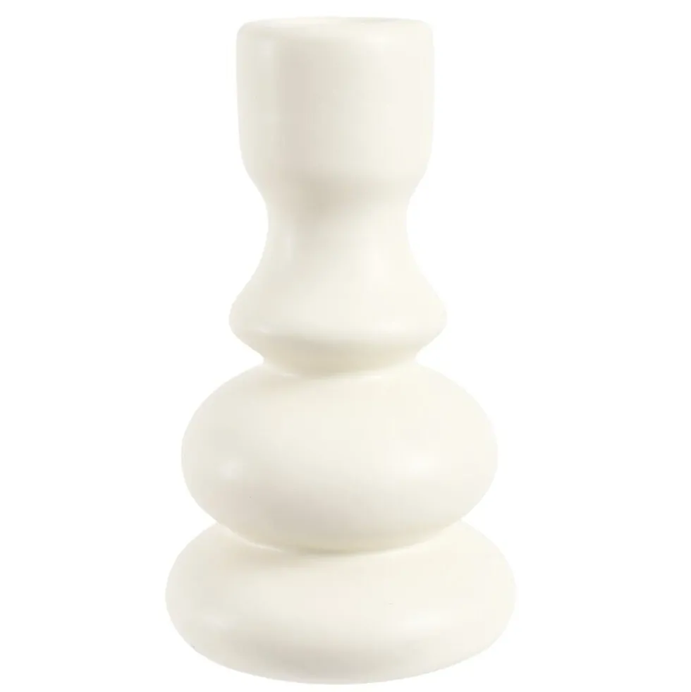 Bougeoir en céramique Ø7,5xH12,5cm (3 modèles)