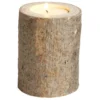 Bougeoir rondin de bois Ø6xH8cm