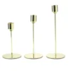 Bougeoir sur pied x3 métal 3 tailles H14,5/17,5/21,5cm (2 modèles)