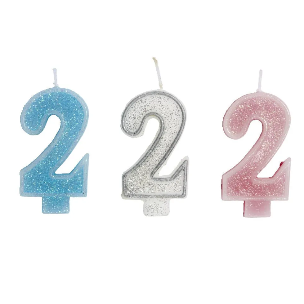 Bougie anniversaire chiffre 2