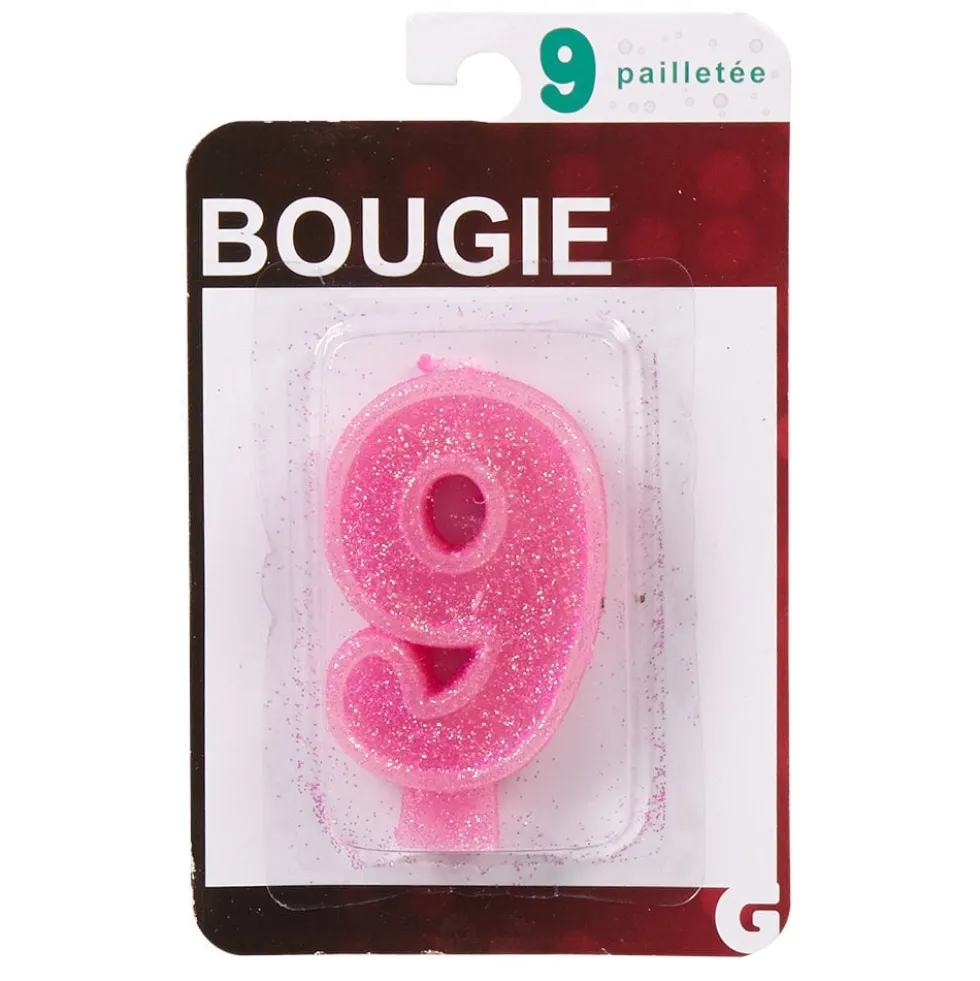 Bougie anniversaire chiffre 9