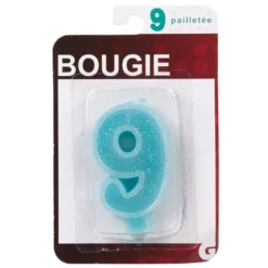 Bougie anniversaire chiffre 9