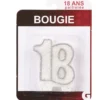 Bougie anniversaire chiffre 18