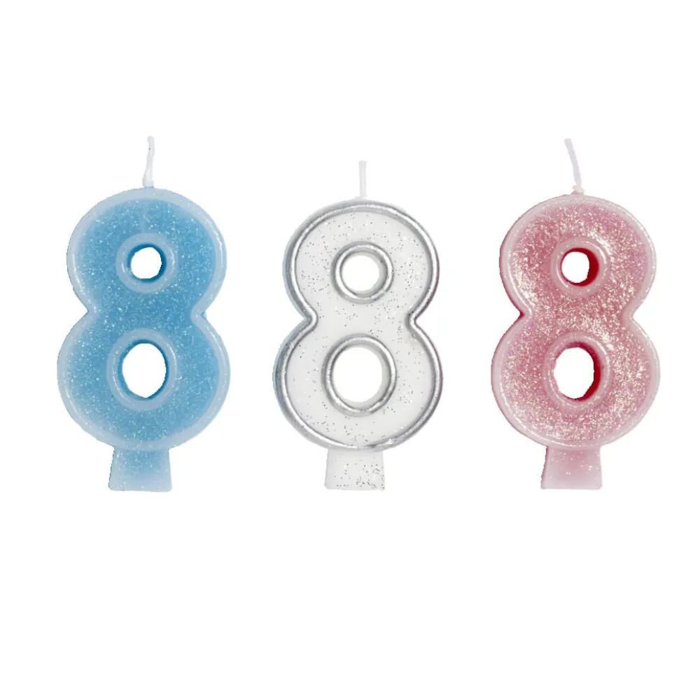 Bougie anniversaire chiffre 8