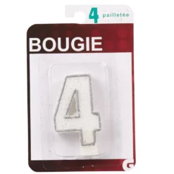 Bougie anniversaire chiffre 4