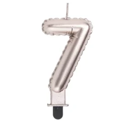 Bougie anniversaire chiffre 7 rose gold